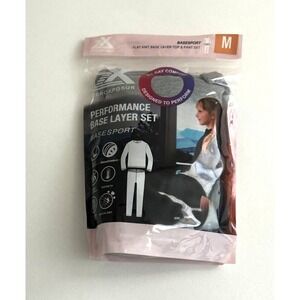 Zeroxposur Girl's Performance Base Layer Set Gray Shirt and Bottom Sz Medium New